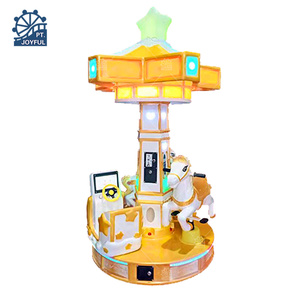 Mini carrousel intérieur 3 places en métal équipement de parc d'attractions extérieur pour centres commerciaux anglais et espagnol vente en langue japonaise - Product Image 4