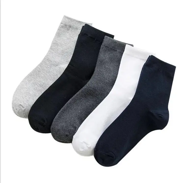 Large Size Breathable Pure Cotton Men Business Socks