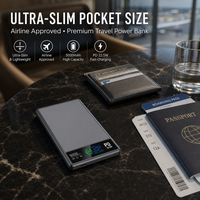 FTHY-03 Power Bank magnétique gris best-seller, charge rapide PD22.5W, sans fil, ultra-fin et facile à transporter