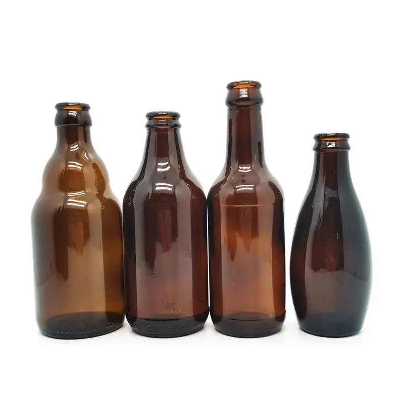 Groothandel Lege Bierflesjes 250Ml 330Ml 500Ml 650Ml 1 Liter Bruin Amber Groen Kobaltblauw Glas Bier Drankfles