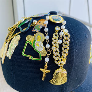 Diskon besar-besaran topi Trucker liontin rantai Yesus Mary kustom topi Pin rantai jimat kustom untuk topi Trucker rantai Pin Enamel - Product Image 3