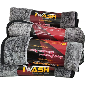 Asciugamani con passante attorcigliato per autolavaggio in microfibra asciugamano per asciugatura auto asciugamano per autolavaggio - Product Image 1