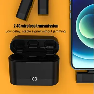 Paquete de 2 micrófonos Lavalier inalámbricos para iPhone, calidad de sonido cristalina para grabación, transmisión en vivo, YouTube, TikTok