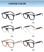2258 Nuevas Gafas Ópticas de Montura Cuadrada Vintage, Montura Completa, de Alta Gama, Moda Sencilla, Anti Luz Azul, para Hombre, Venta al Por Mayor