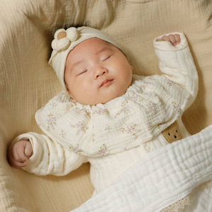 Bavoir bébé en <span class=keywords><strong>coton</strong></span> réglable à 360° avec attache, serviette anti-bave ronde en <span class=keywords><strong>gaze</strong></span> épaisse 4 couches - Product Image 1