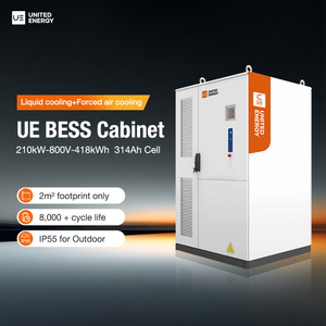 แบตเตอรี่ลิเธียมแรงดันสูง 418 กิโลวัตต์ชั่วโมง 314 แอมป์ชั่วโมง พร้อม PCS 210 กิโลวัตต์ 3 เฟส  ระบบจัดการแบตเตอรี่ (BMS) และระบบจัดการพลังงาน (EMS) ในตัว ระดับ IP55 สำหรับติดตั้งภายนอกอาคาร ระบบกักเก็บพลังงานเชิงพาณิชย์ - Product Image 1