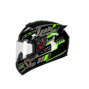Casque de moto intégral avec impression graphique tendance, visière transparente, casque de moto protecteur absorbant les chocs pour les motards adultes - Product Image 4