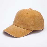 Topi Baseball 6 Panel Gaya Jalanan Kustom Produsen, Bahan Velour Oxford Vintage Washed, Bordir Puff Biasa