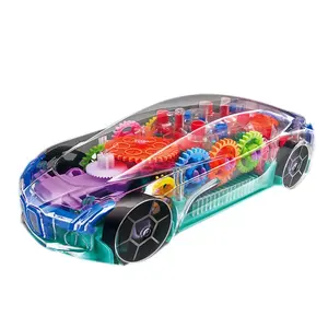 概念赛车透明闪光汽车齿轮灯汽车玩具有趣的概念赛车玩具与灯光效果和音乐