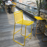 Tabouret de bar industriel moderne pour jardin extérieur, ensemble de chaises, meubles OEM pour hôtel et villa avec cadre en aluminium pour salle à manger, bar et maison
