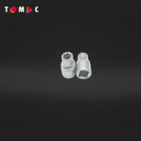 Jeu de douilles à cliquet multi-tailles TOMAC Professional 3/8" (E8-E18) en acier chromé pour adaptateur de clé à douille universelle, outil à main