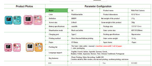 <span class=keywords><strong>Appareil</strong></span> <span class=keywords><strong>photo</strong></span> instantané pour enfants, mini <span class=keywords><strong>appareil</strong></span> <span class=keywords><strong>photo</strong></span> <span class=keywords><strong>numérique</strong></span> noir pour enfants, meilleurs cadeaux, <span class=keywords><strong>appareil</strong></span> <span class=keywords><strong>photo</strong></span> thermique HD à 2 objectifs pour enfants - Product Image 2