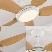 Décoration d'intérieur 52 pouces 5 lames led ventilateur de plafond avec télécommande ventilateur de plafond lampe lumineuse
