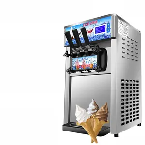 Petite machine à cône de crème glacée commerciale entièrement automatique table de machine à crème glacée verticale machine à crème glacée molle
