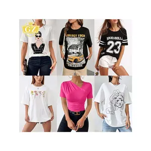 GZ High Quality New Colourful Apparel Stock, Premium Wholesale Left Over Vintage T Shirt Dead Stock