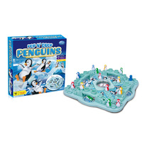 Jouets éducatifs en plastique avec des obstacles à roulettes et glacés, jeu de pingouins pop-up, jeu familial compétitif avec dés