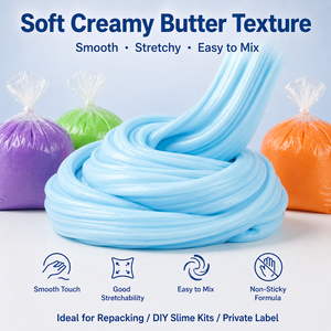 Slime au beurre en vrac de 10 kg, vente en gros, doux, extensible, non collant, jouet sensoriel, couleur et texture personnalisées, kits de bricolage, fabricant de slime - Product Image 2