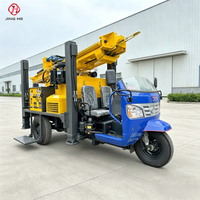 JHT-200 Foreuse hydraulique mobile pour puits d'eau, tricycle, 200 m