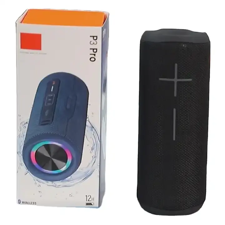 P3 pro 20W LED Portable Wireless Bluetooth Speaker Waterproof Outdoor Loudspeaker RGB Gift Boombox Speakers With TF USB FM Radio