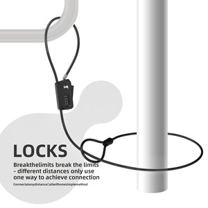 <span class=keywords><strong>Candado</strong></span> de Combinación Retráctil y Ajustable con Cable de Acero, <span class=keywords><strong>Candado</strong></span> Portátil para Bicicletas, <span class=keywords><strong>Candado</strong></span> Antirrobo sin Llave para Bicicletas Eléctricas Universales - Product Image 3
