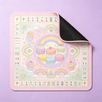 Tapis de Mahjong Lavender Field, motif floral violet, antidérapant, en microfibre, pour 4 joueurs, maison et jardin