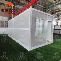 Cbox prêt à l'emploi Installation de 15 minutes 20 pieds Chambre temporaire préfabriquée Maison de conteneur pliante