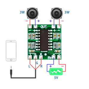 1-10pcs PAM8403 Super <b>mini</b> digital amplifier board 2 * 3W Class D digital amplifier board efficient 2.5 <b>to</b> 5V <b>USB</b> power su - Product Image 1
