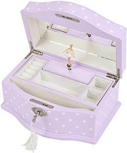 Caja de Música de Lujo para Niñas, Diseño de Princesa Blanca con Llave, Caja de Joyería Personalizada con Forma de Bailarina, Caja Musical para Regalo - Product Image 3