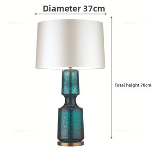 Lámpara de mesa de cristal minimalista posmoderna moderna, modelo A244, interruptor tipo botón, no requiere transformador, para sala de estar y dormitorio - Product Image 2