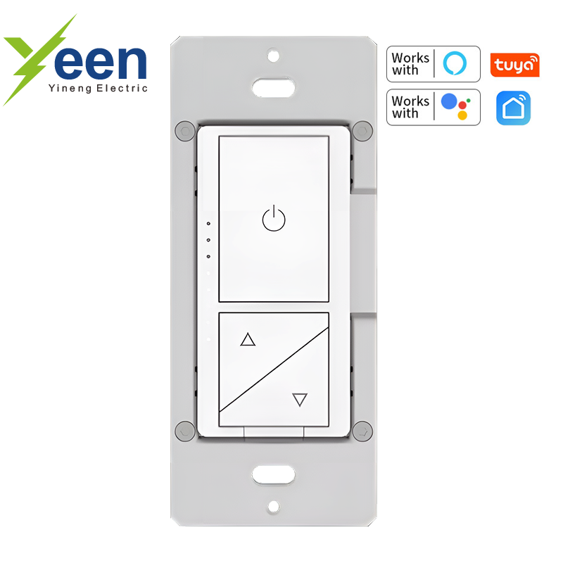 Single Pole 3 Way Wifi Tuya Smart Dimmer Light Wall Switch 2.4GHZ Wi-Fi Dimmer Switch Compatible with Alexa and Google Assistant