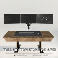 Support de bureau à bras articulé pour moniteur double, triple ou quadruple pour bureau
