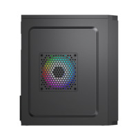 Boîtier de jeu pour ordinateur M-ATX double USB RGB avec boîtier PC de style bureau audio HD pour les joueurs et le bureau