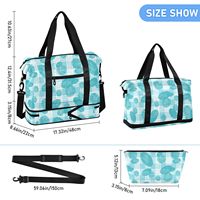Set Tas Perjalanan Duffle untuk Yoga, Gym, dan Liburan Akhir Pekan dengan Desain Cangkang Opihi Hawaii, Logo Kustom, untuk Pria dan Wanita
