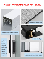 Stores alvéolaires modernes améliorés en tissu écologique filtrant la lumière, sans cordon, avec cadre en aluminium, pour fenêtre coulissante horizontale, résistants aux insectes 5