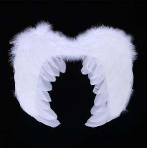 Перо Крылья Ангела маскарадный костюм для Хэллоуина взрослый Рождественский день рождения украшение 17,7 дюйма x 13,8 дюйма - Product Image 1