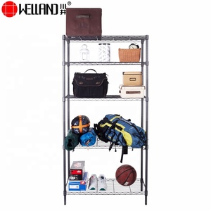 رفوف سلكية لغرفة المعيشة منخفضة التكلفة ، رف تخزين منزلي معدني 5 طبقات واجب خفيف - Product Image 2