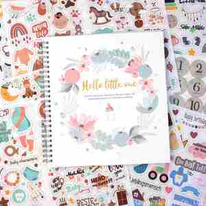 Set de Pegatinas para Álbum de Crecimiento del Bebé, Libro de Recuerdos Esencial para Decoración y Regalo, DIY - Product Image 6