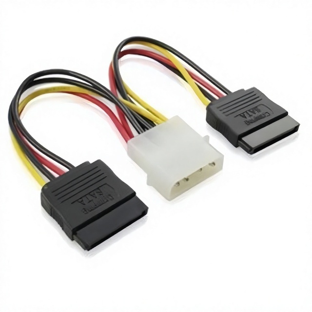 D-shaped 4-pin to SATA Serial-port Copper Solid-state Drive Power Splitter Cable Optical Drive Adapter Extension Cord