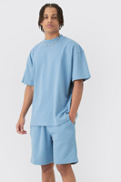 Survêtements de sport bleus pour hommes Fitness Wear ensembles courts personnalisé été décontracté hommes 2 pièces pantalons courts et ensembles de t-shirts en gros