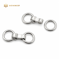 HONMEO Fermoir à ressort personnalisé en alliage de zinc poli argenté pour la couture de jupes, ceintures et robes