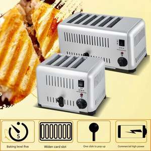 <span class=keywords><strong>Grille</strong></span>-<span class=keywords><strong>pain</strong></span> électrique professionnel 4 ou 6 tranches pour des toasts parfaits à chaque fois - Product Image 5
