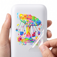 Autocollants personnalisés 3D UV pour impression offset CMYK, imperméables, à forte adhérence, pour banques d'alimentation, électronique, bouteilles en verre, mugs, gobelets