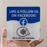 Plaque NFC en acrylique pour page sociale, page d'entreprise, lien par QR code, motif personnalisé, OEM ODM NTAG213, vente en gros