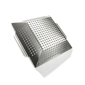 Panier de barbecue carré perforé en acier inoxydable <span class=keywords><strong>DaS</strong></span> avec poignées intégrées pour grillades extérieures de légumes et de viande - Product Image 6