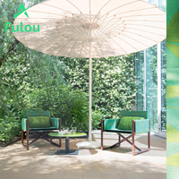 Fauteuil de jardin en teck léger, moderne et luxueux, avec coussin durable et confortable, résistant à l'eau, pour villa, balcon, salon