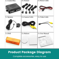 Sistema de Asistencia de Estacionamiento con Sensor de Video para Auto, CPU de Doble Núcleo, Radar de Reversa, Monitor de Estacionamiento con Pantalla Digital, Kit Universal