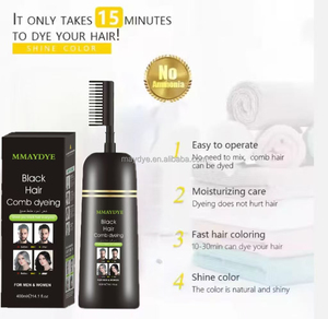 Meidai, directo de fábrica al por mayor de China, champú semipermanente para teñir el cabello de manzana negra con peine para Vinagre de frutas, color inspirado - Product Image 6