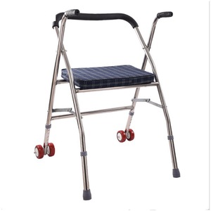 Xunhui <b>Walker</b> With Seat And Wheels Stainless Steel Fabric Walking Aid For <b>Elderly</b> Rehabilitation Assistance - Product Image 4