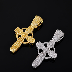 Joyería Cristiana Chapada en Oro <span class=keywords><strong>de</strong></span> Lujo, <span class=keywords><strong>los</strong></span> <span class=keywords><strong>Doce</strong></span> Apóstoles, San Judas, Virgen María, Jesús, Crucifijo, Cruz Celta, Colgante para Hombre y Mujer - Product Image 2