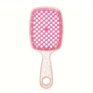 Professional Portable Plastic Hair <b>Brush</b> with Shiny Sequins for Detangling and <b>Scalp</b> Care Home Use for Women - Product Image 1